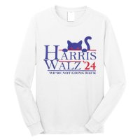 Were Not Going Back Funny Cat Lady Harris Waltz 2024 Gift Long Sleeve Shirt