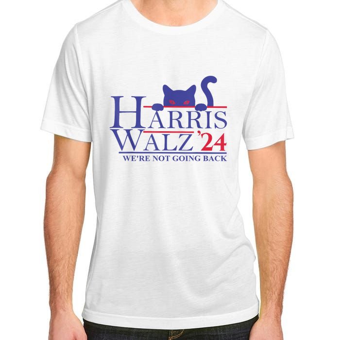 Were Not Going Back Funny Cat Lady Harris Waltz 2024 Gift Adult ChromaSoft Performance T-Shirt