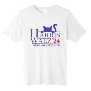 Were Not Going Back Funny Cat Lady Harris Waltz 2024 Gift Tall Fusion ChromaSoft Performance T-Shirt