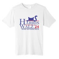 Were Not Going Back Funny Cat Lady Harris Waltz 2024 Gift Tall Fusion ChromaSoft Performance T-Shirt