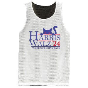 Were Not Going Back Funny Cat Lady Harris Waltz 2024 Gift Mesh Reversible Basketball Jersey Tank