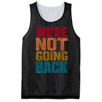 WeRe Not Going Back Slogan Vintage Distressed Mesh Reversible Basketball Jersey Tank