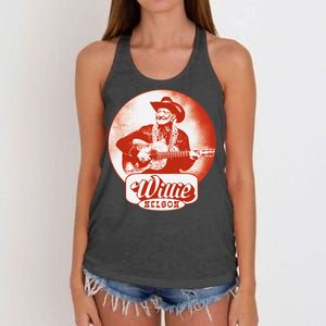 W.I.L.L.I.E Nelson Guitar Photo Women's Knotted Racerback Tank