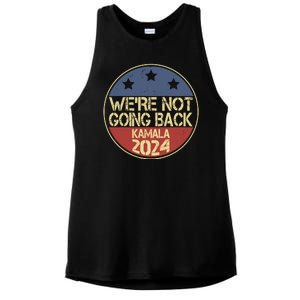 Were Not Going Back Kamala Harris 2024 Campaign Ladies PosiCharge Tri-Blend Wicking Tank