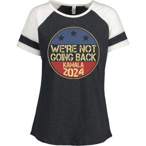 Were Not Going Back Kamala Harris 2024 Campaign Enza Ladies Jersey Colorblock Tee