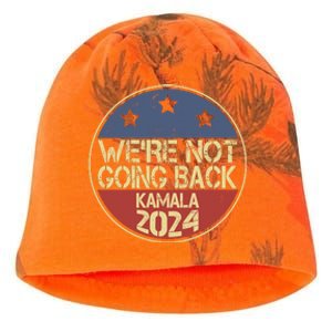 Were Not Going Back Kamala Harris 2024 Campaign Kati - Camo Knit Beanie