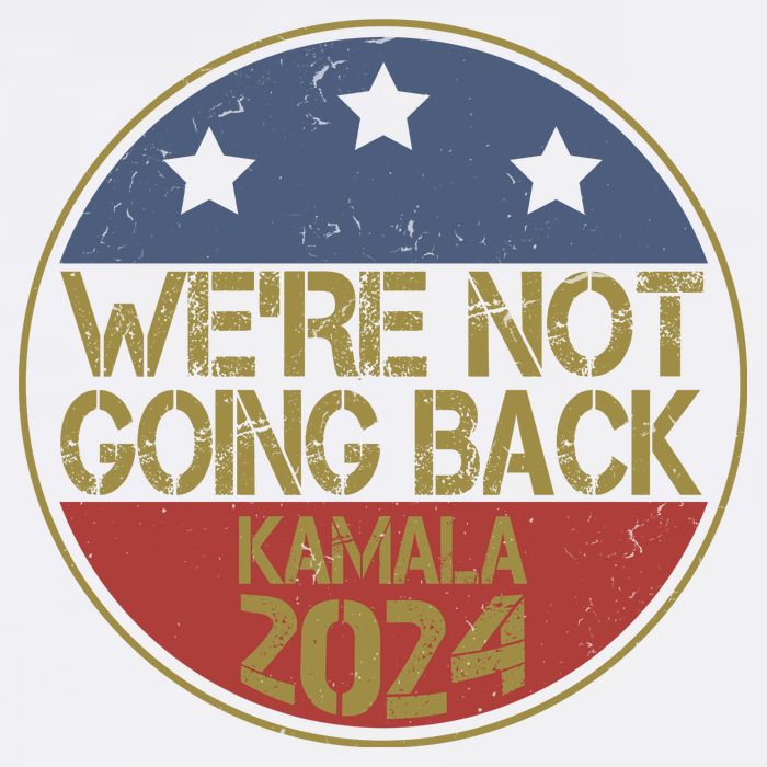 Were Not Going Back Kamala Harris 2024 Campaign Hoodie