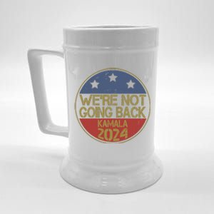 Were Not Going Back Kamala Harris 2024 Campaign Beer Stein