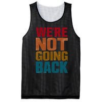 WeRe Not Going Back Slogan Vintage Distressed Mesh Reversible Basketball Jersey Tank