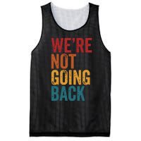 Were Not Going Back Slogan Vintage Distressed Mesh Reversible Basketball Jersey Tank