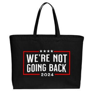 WeRe Not Going Back 2024 Cotton Canvas Jumbo Tote