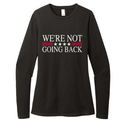 WeRe Not Going Back U.S Flag Womens CVC Long Sleeve Shirt