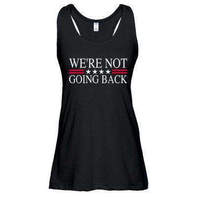 WeRe Not Going Back U.S Flag Ladies Essential Flowy Tank