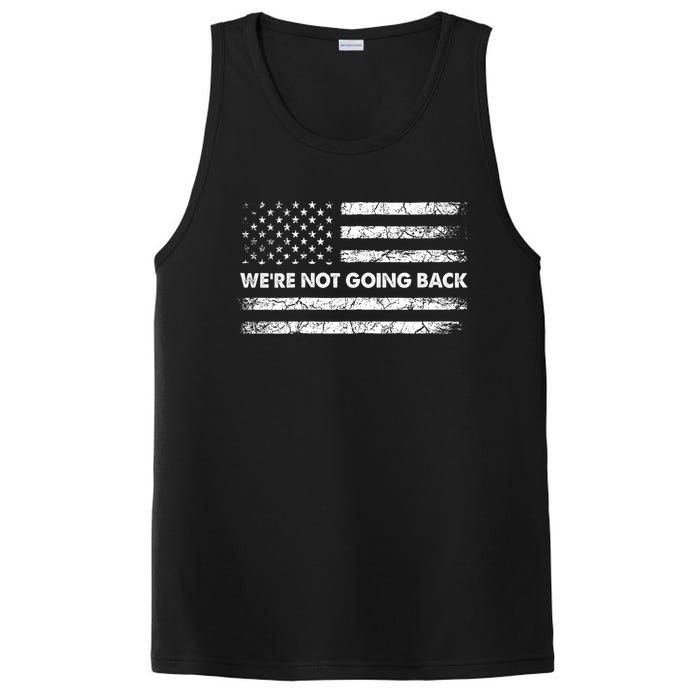 WeRe Not Going Back Funny Slogan PosiCharge Competitor Tank