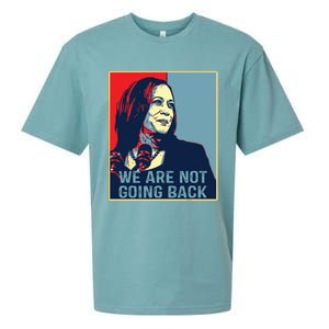 Were Not Going Back Kamala Harris For President 2024 Sueded Cloud Jersey T-Shirt