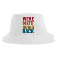 Were Not Going Back Slogan Vintage Distressed Sustainable Bucket Hat