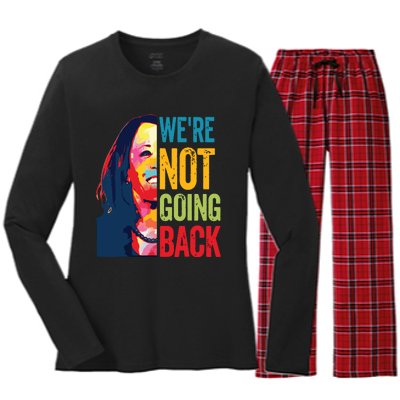 Were Not Going Back Women Feminist 2024 Women's Long Sleeve Flannel Pajama Set 