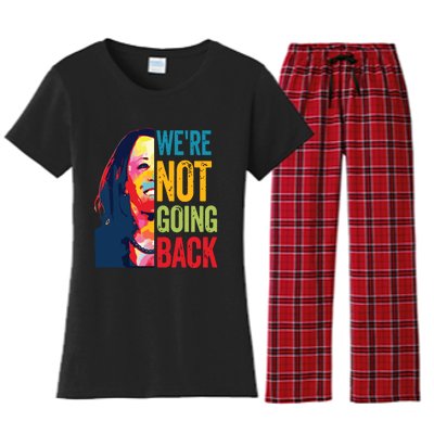 Were Not Going Back Women Feminist 2024 Women's Flannel Pajama Set