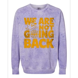 WeRe Not Going Back Vote Kamala Harris 2024 Halloween Ghost Colorblast Crewneck Sweatshirt