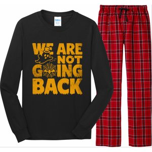 WeRe Not Going Back Vote Kamala Harris 2024 Halloween Ghost Long Sleeve Pajama Set