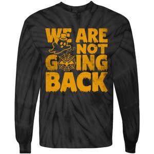 WeRe Not Going Back Vote Kamala Harris 2024 Halloween Ghost Tie-Dye Long Sleeve Shirt