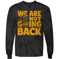 WeRe Not Going Back Vote Kamala Harris 2024 Halloween Ghost Tie-Dye Long Sleeve Shirt