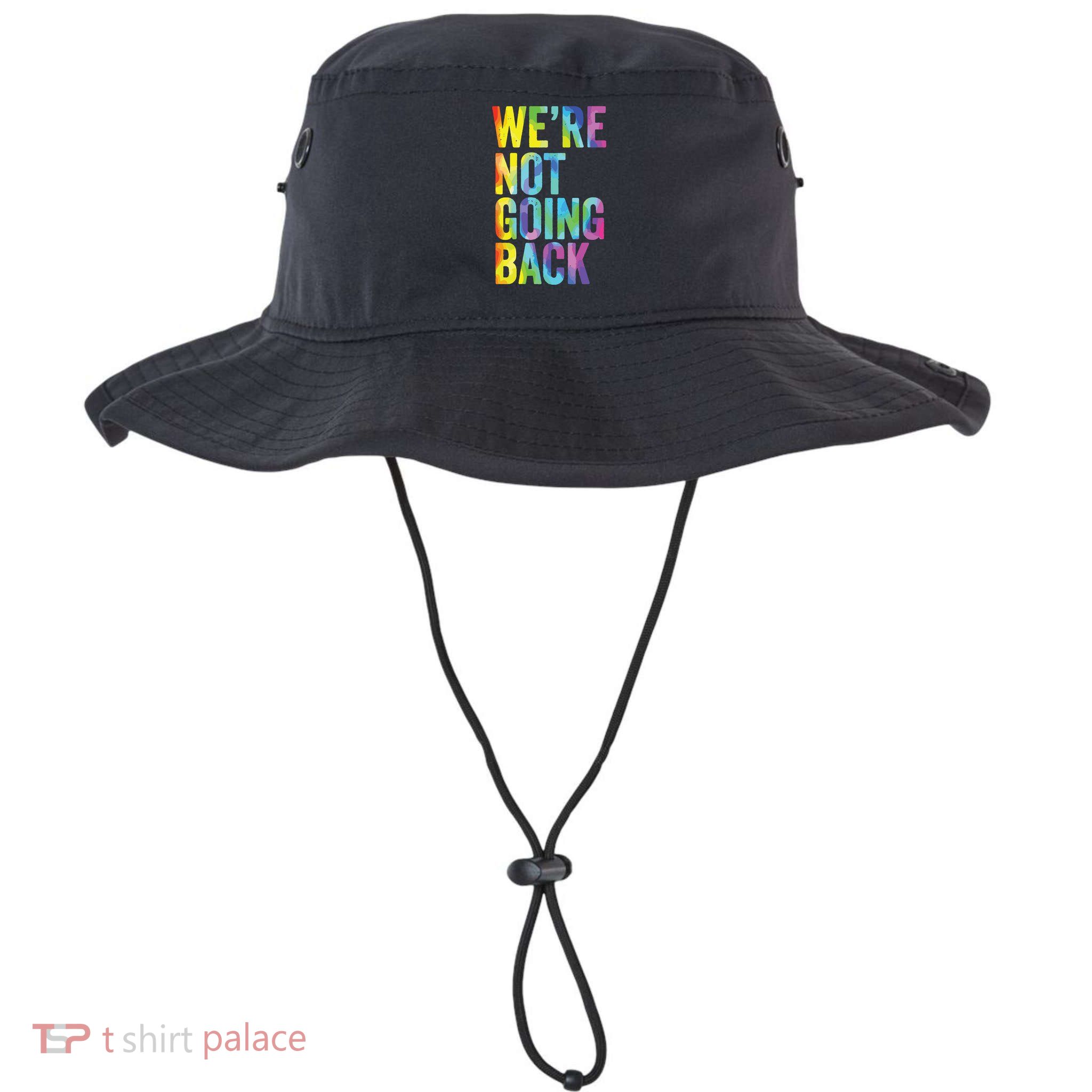 Were Not Going Back Slogan Vintage Distressed Election Vote Bucket Hat