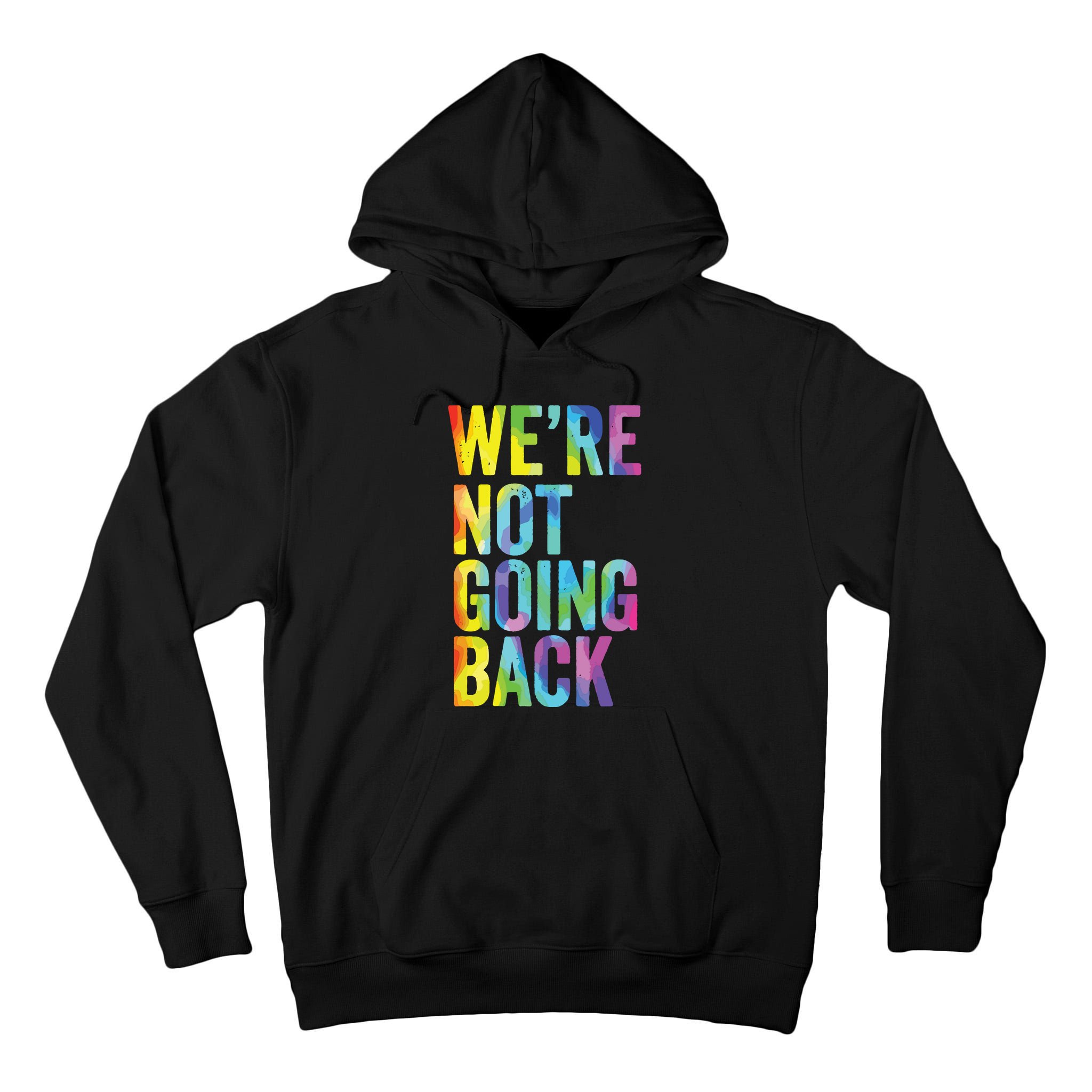 Were Not Going Back Slogan Vintage Distressed Election Vote Tall Hoodie