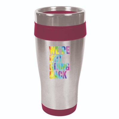 Were Not Going Back Slogan Vintage Distressed Election Vote 16oz Travel Tumbler