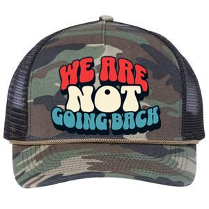 WeRe Not Going Back Vote 2024 Democracy Election President Retro Rope Trucker Hat Cap