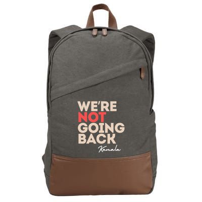 WeRe Not Going Back Cotton Canvas Backpack