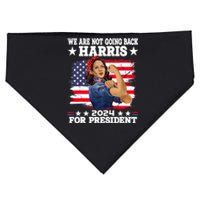 WeRe Not Going Back Vote For 2024 President Kamala Harris USA-Made Doggie Bandana