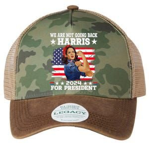 WeRe Not Going Back Vote For 2024 President Kamalaharris Gift Legacy Tie Dye Trucker Hat