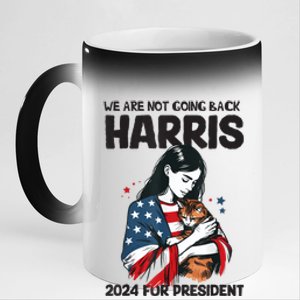 Were Not Going Back Vote For 2024 President Kamalaharris 11oz Black Color Changing Mug