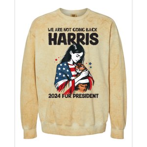 Were Not Going Back Vote For 2024 President Kamalaharris Colorblast Crewneck Sweatshirt