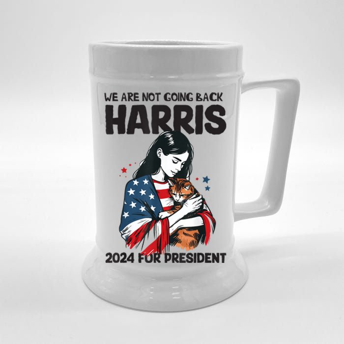 Were Not Going Back Vote For 2024 President Kamalaharris Beer Stein