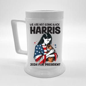 Were Not Going Back Vote For 2024 President Kamalaharris Beer Stein