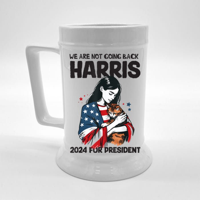 Were Not Going Back Vote For 2024 President Kamalaharris Beer Stein