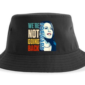 Were Not Going Back Vote For 2024 President Kamala Harris Sustainable Bucket Hat