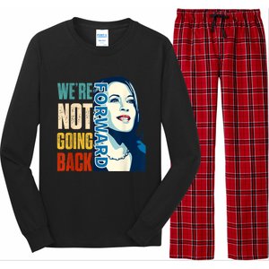 Were Not Going Back Vote For 2024 President Kamala Harris Long Sleeve Pajama Set