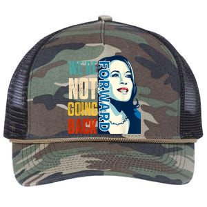 Were Not Going Back Vote For 2024 President Kamala Harris Retro Rope Trucker Hat Cap