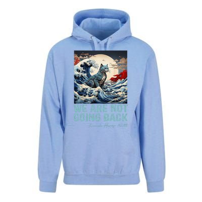 WeRe Not Going Back Cute Wave Of Blue Cats For Kamala Gift Unisex Surf Hoodie