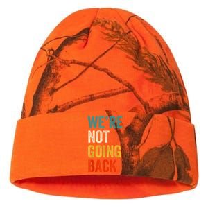 WeRe Not Going Back Vote For 2024 President Kamalaharris Kati Licensed 12" Camo Beanie