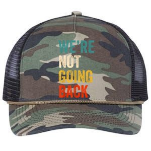 WeRe Not Going Back Vote For 2024 President Kamalaharris Retro Rope Trucker Hat Cap