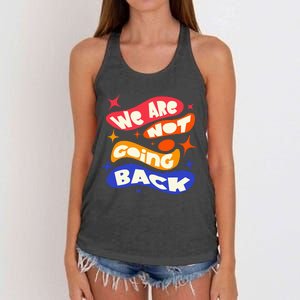 WeRe Not Going Back Kamala Harris Tim Walz Waltz 2024 Women's Knotted Racerback Tank