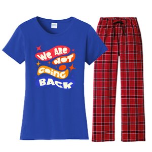 WeRe Not Going Back Kamala Harris Tim Walz Waltz 2024 Women's Flannel Pajama Set