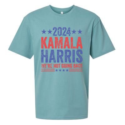 WeRe Not Going Back Vote For 2024 President Kamalaharris Gift Sueded Cloud Jersey T-Shirt