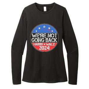 Were Not Going Back Kamala Harris Tim Walz 2024 Emblem Womens CVC Long Sleeve Shirt