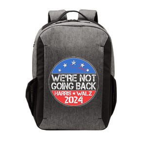 Were Not Going Back Kamala Harris Tim Walz 2024 Emblem Vector Backpack