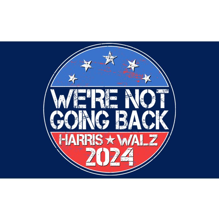 Were Not Going Back Kamala Harris Tim Walz 2024 Emblem Bumper Sticker